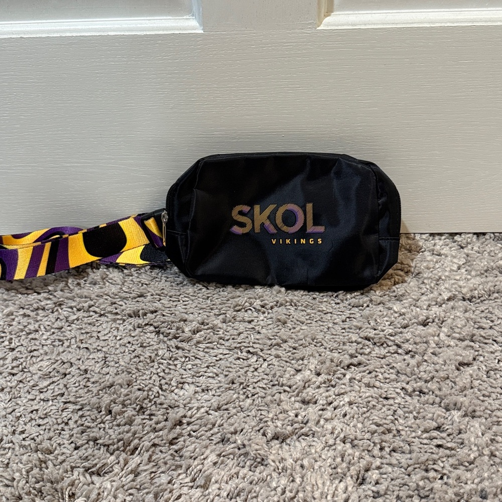 Black SKOL Minnesota Vikings Belt Bag